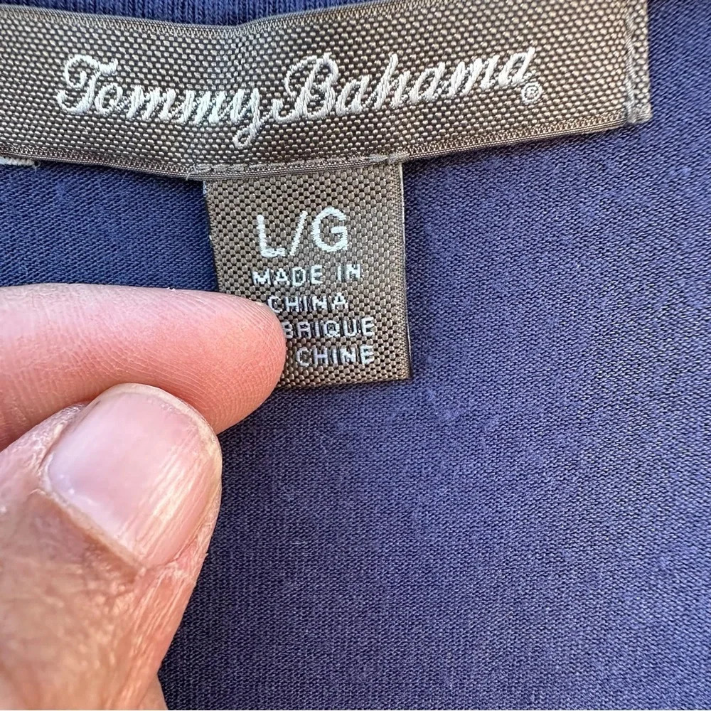 Tommy Bahama women's large navy sleeveless dress - Picture 4 of 4